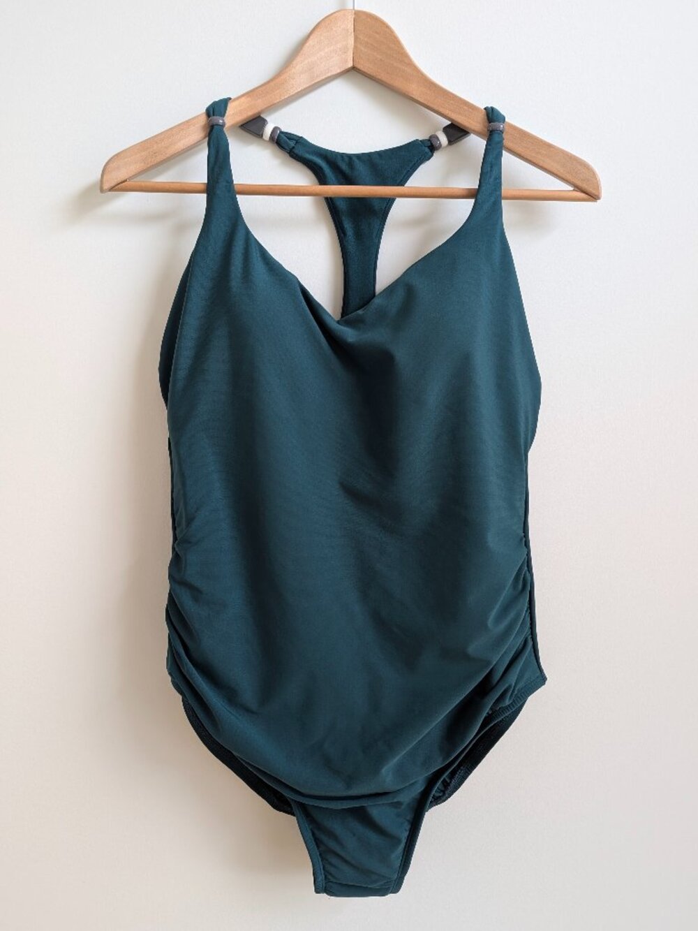 NWT MagicSuit dark racing green size 12 one piece racer back bathing suit swim